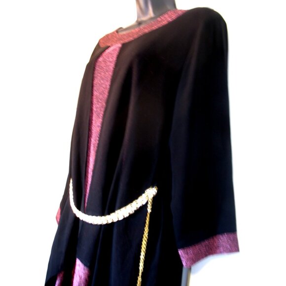 Women’s Law brand Metallic Pink/Black Size 3X, Dress with Sheer attached overlay - Picture 4 of 9